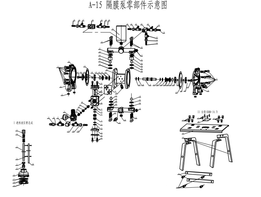 气动隔膜泵内部构造图